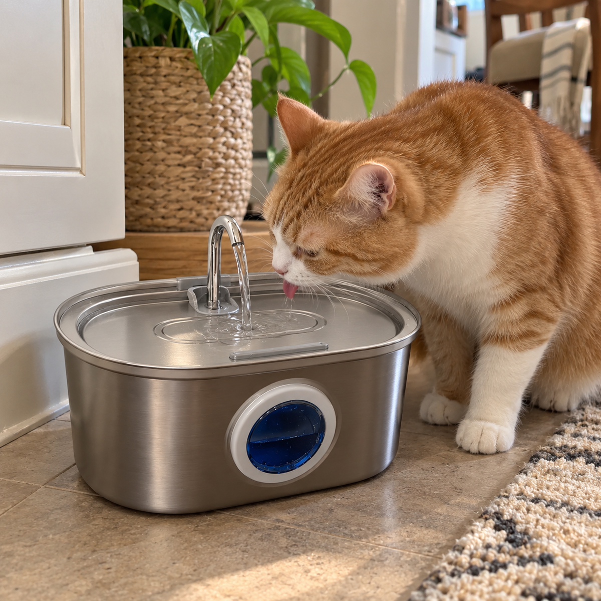 Aulare Stainless Steel Cat Water Fountain