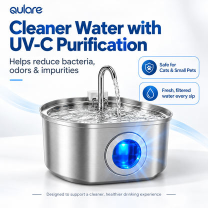 Aulare Stainless Steel Cat Water Fountain